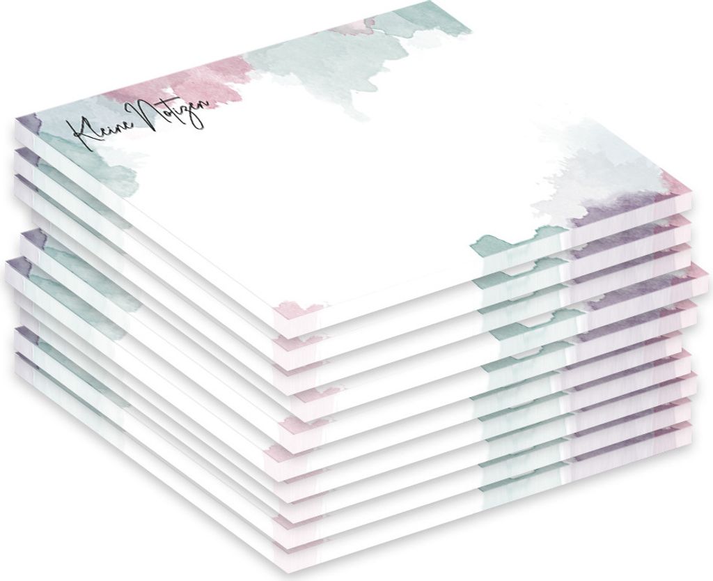 PRICARO Notizblock "Aquarell", magnetisch, A7, 10 Stück