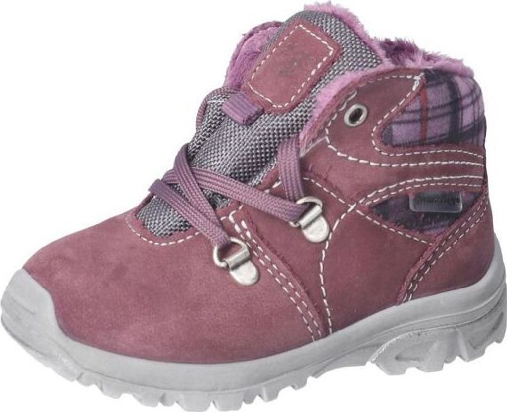 RICOSTA Boots DESSE von PEPINO mit Profilsohle Echtleder/Textil Schnürung Warmfutter Mädchen pflaume/viola Lila Größe 25