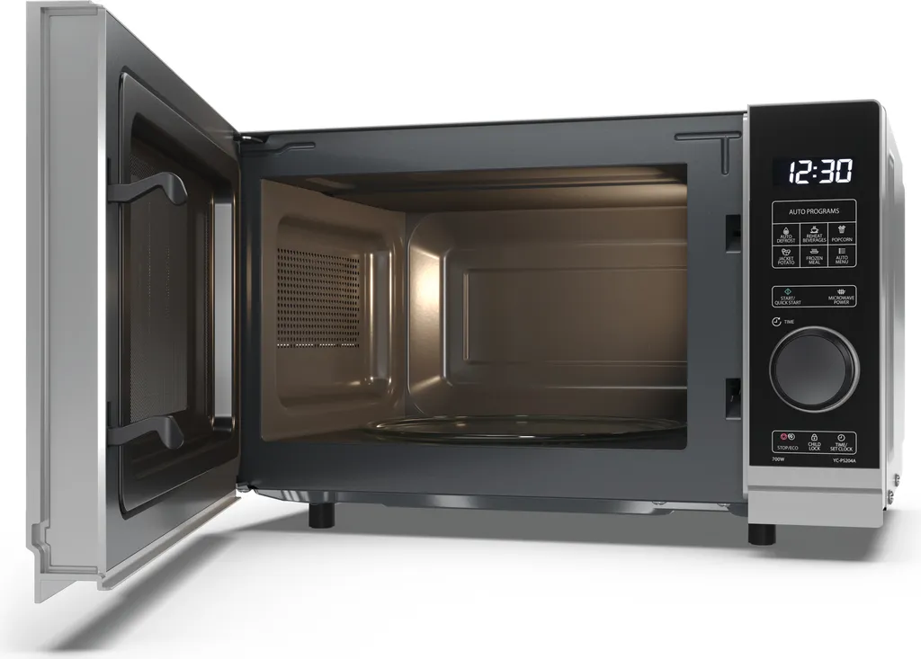 Sharp YC-PS204AE-S Micro-ondes 20L 700W Argenté Contrôle Semi-Numérique