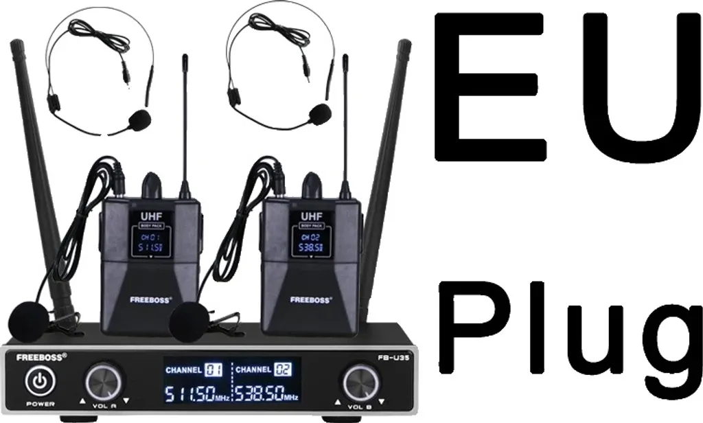 Double micro sans fil UHF pour chant et conférence - Portée 30m stable