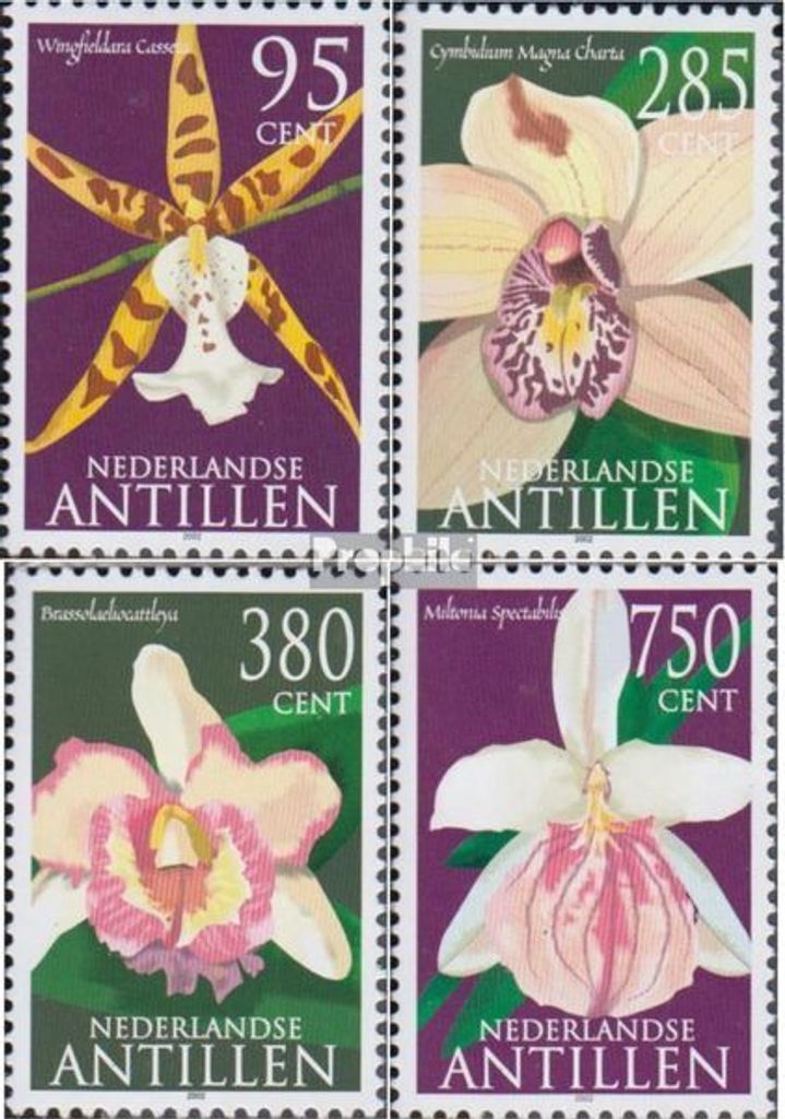 Briefmarken Niederländische Antillen 2002 Mi 1155-1158 (kompl.Ausg.) postfrisch Orchideen