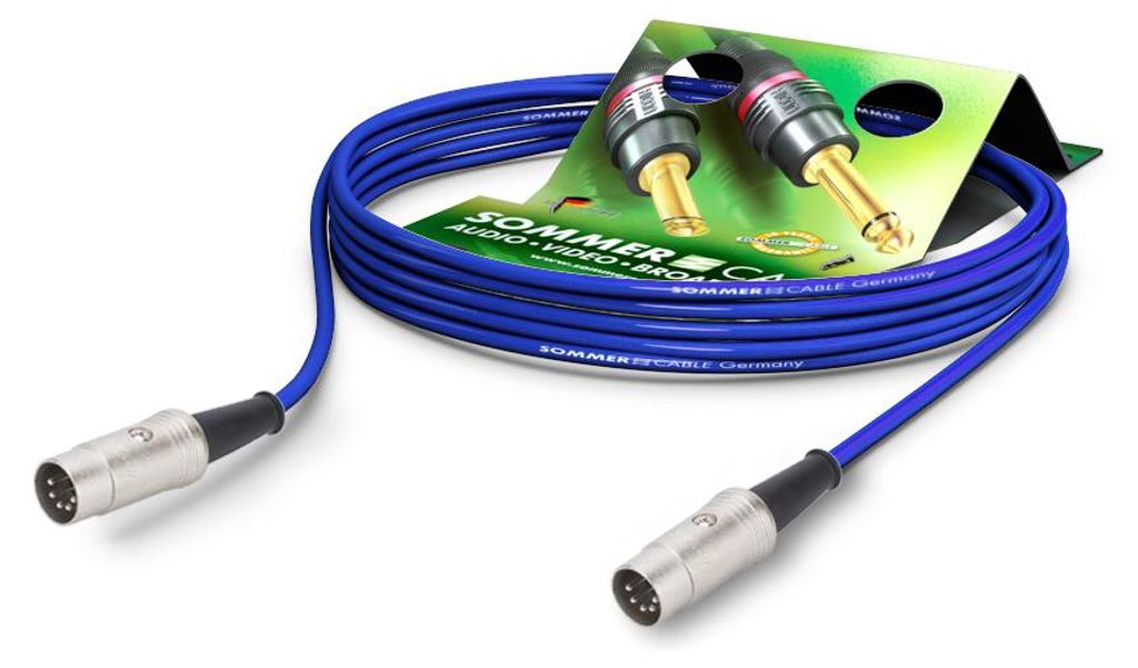 MIDI-Kabel SC-Goblin, 2 x 0,14 mm² | DIN5 / DIN5, REAN | 0,30m | blau