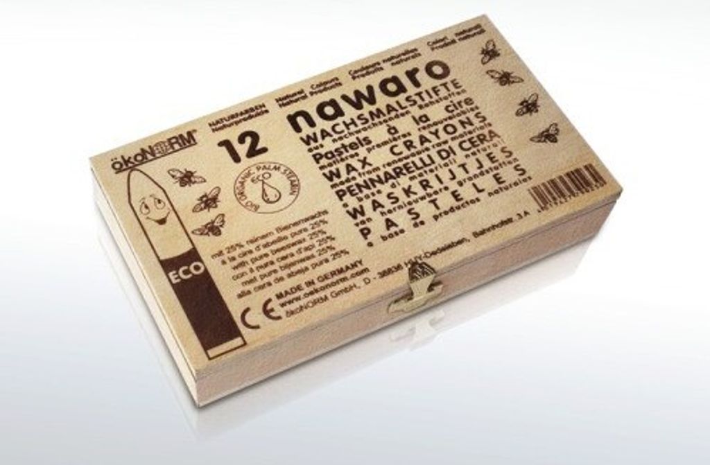 Nawaro Wachsmalstifte in Holzbox