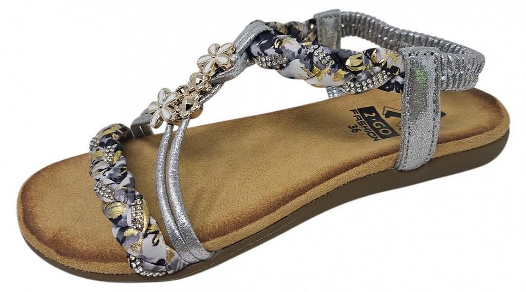 2 Go Fashion Sandale Silber