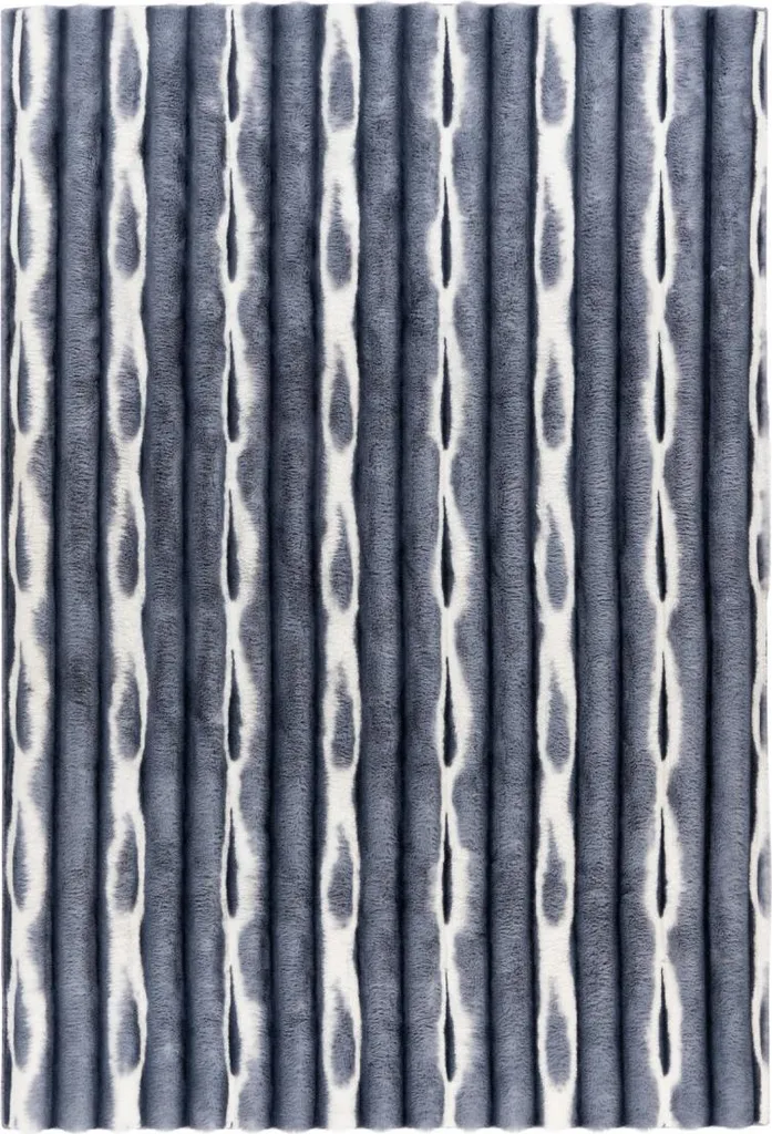 Tapis My Waves 305 Blue bleu aux motifs de vagues douces 80x150 cm