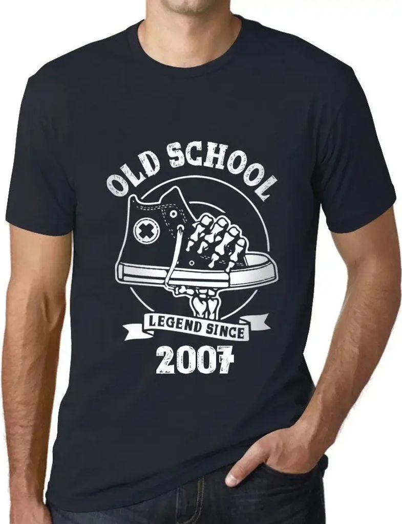 Herren Grafik T-Shirt Legende der alten Schule seit 2007 – Old School Legend Since 2007 – Geschenk 17. Geburtstag Jahrestag 17 Jahre Jubiläum 17