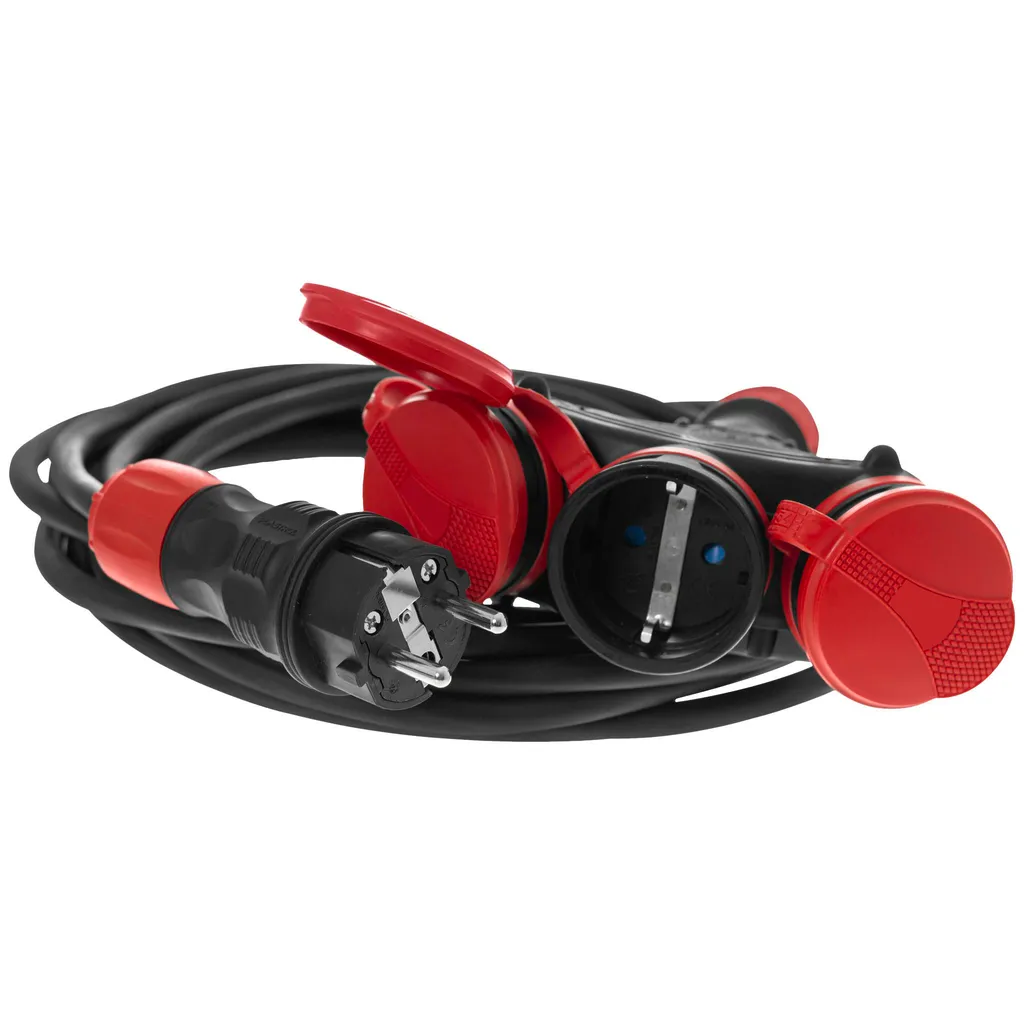 Rallonge électrique Awtools Extreme 30m 3x2.5mm avec 3 prises IP54 16A - 4