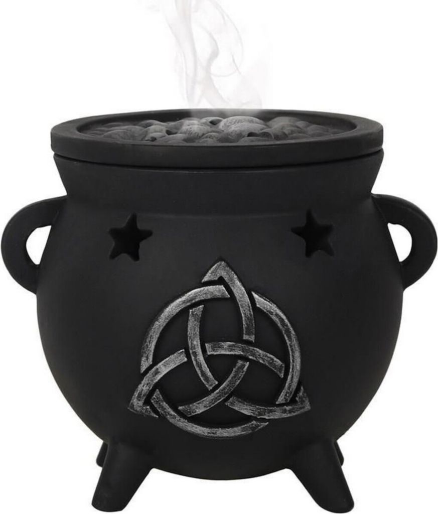Hexenkessel Räucherkegelhalter mit Triquetra