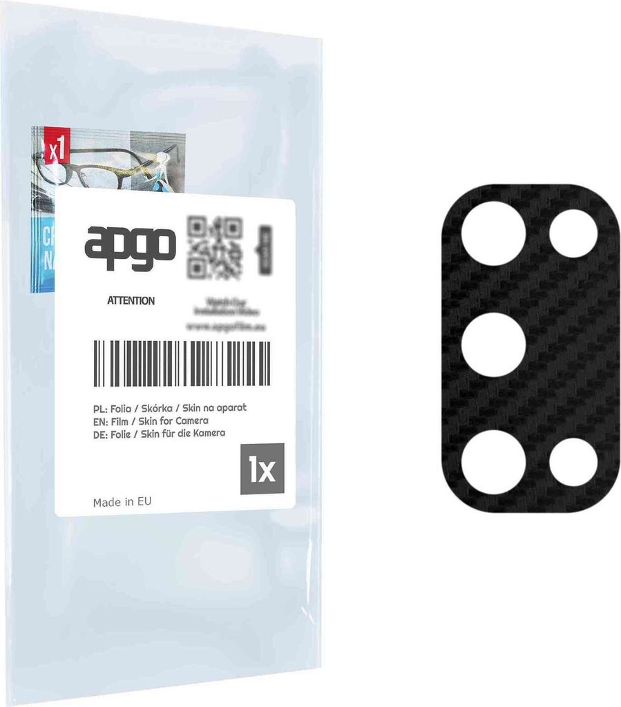 apgo Objektivschutz-Folie, Kameraschutz kompatibel mit Oppo K7x, Carbon-Imitation, Rückseite Schutzfolie für Kamera-Insel, Hinten Folie, kratzfes...