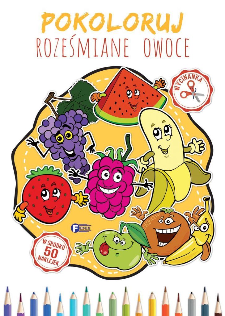 Kolorowanka dla dzieci Pokoloruj Roześniane Owoce 16 stron