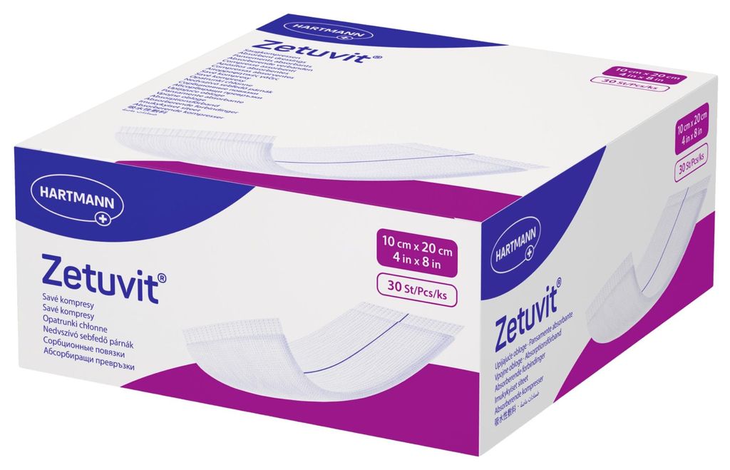 Zetuvit Saugkompressen unsteril 10 x 20 cm, 30 St. Produktbild 