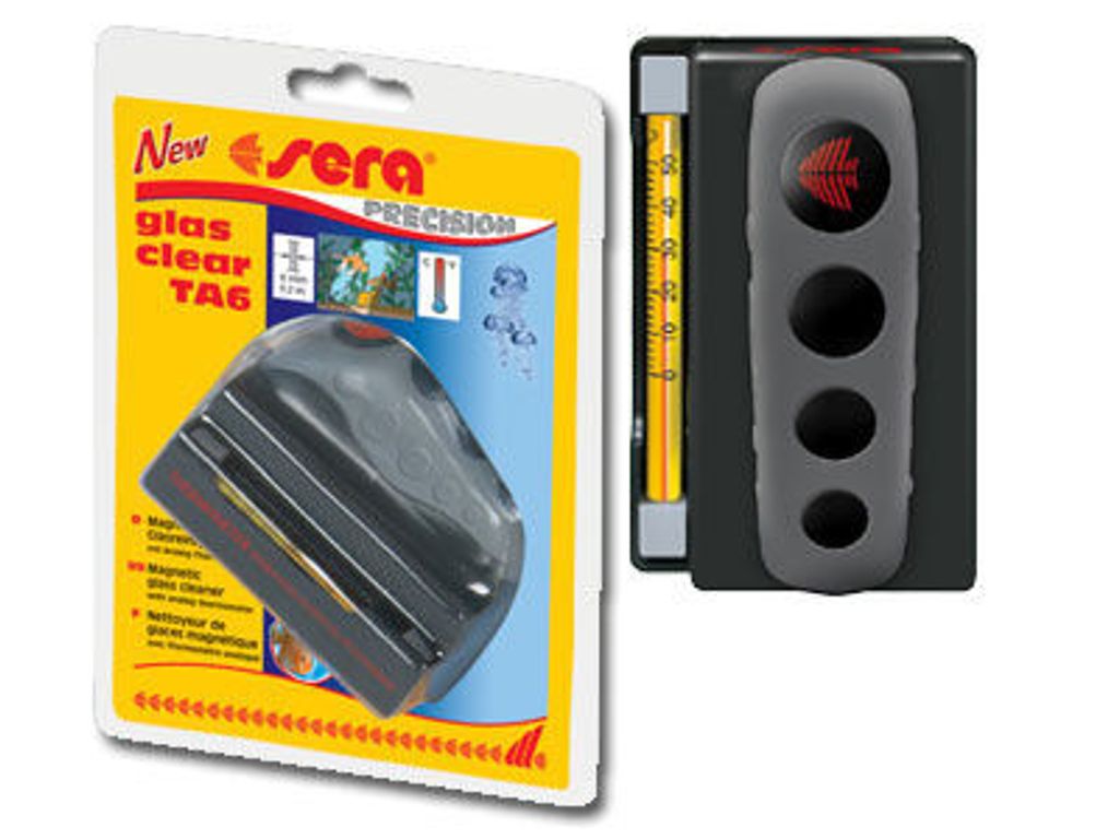 sera glas clear TA6 Algenmagnet mit integriertem Praezisions-Analogthermometer