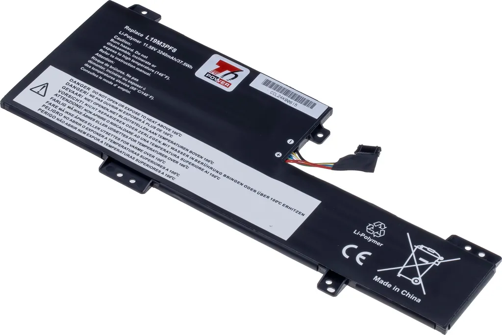 Batteria T6 Power per Lenovo IdeaPad Flex 3-11ADA05, Li-Poly, 11,58 V, 3240 mAh (37,5 Wh), nero