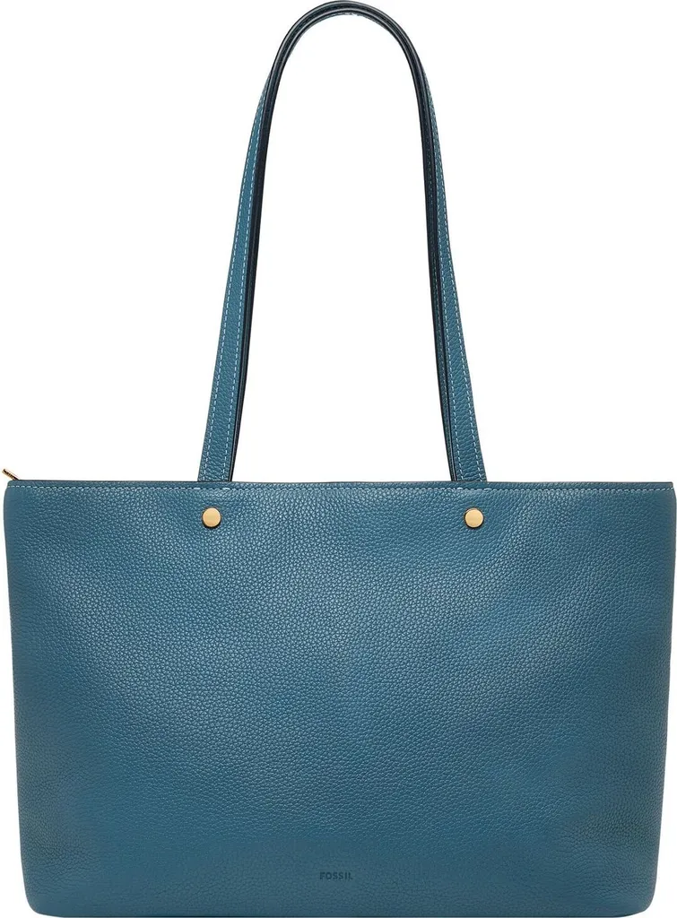 Sac Jessie Top Zip Tote Fossil Bleu Drizzle avec Fermeture Éclair Sécurisée
