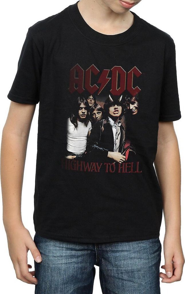 AC/DC - "Highway To Hell" T-Shirt für Jungen BI856 (152-158) (Schwarz)