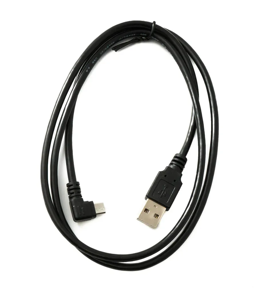 Cavo USB 2.0 Micro B Angolo Retto 100cm SYSTEM-S | Nero Robusto