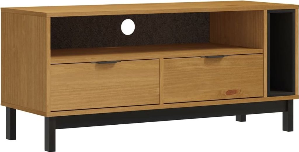 vidaXL TV-Schrank FLAM 110x40x50 cm Massivholz Kiefer