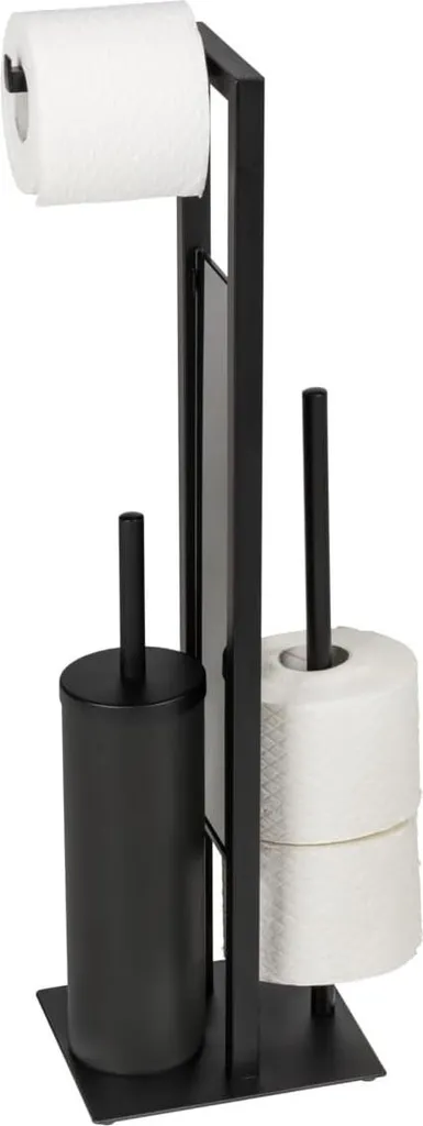 Ensemble WC Rivalta noir en acier laqué mat et verre de sécurité