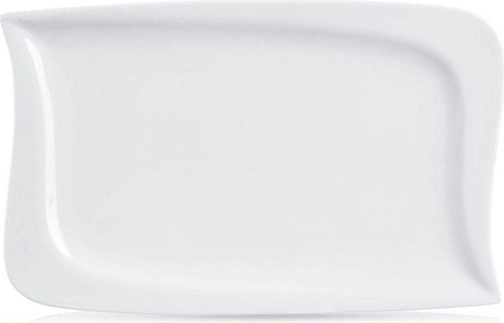 Orion | Servierplatte aus Porzellan - Weiß - 28 X 18 Cm - Spülmaschinenfest