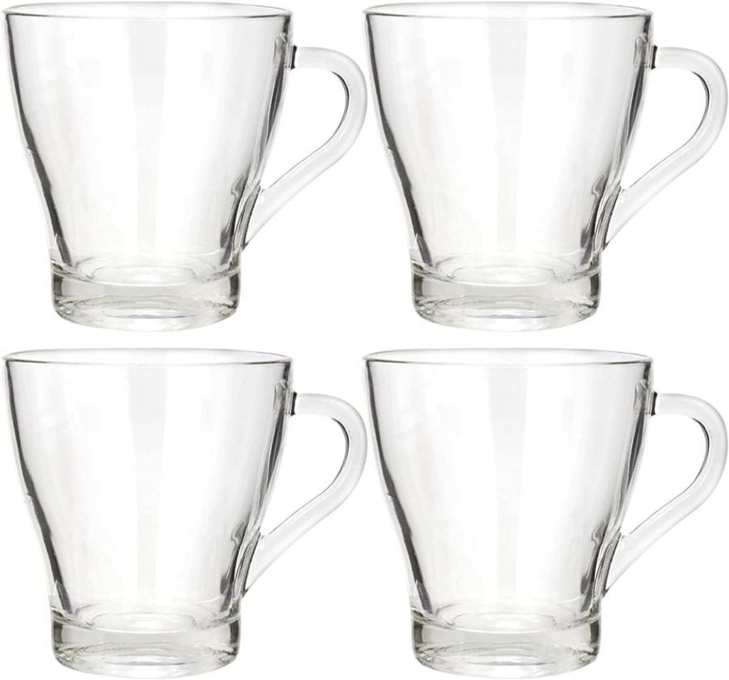 Set di 4 tazze da caffè/tè Excellent Houseware, vetro, Immagine del prodotto 