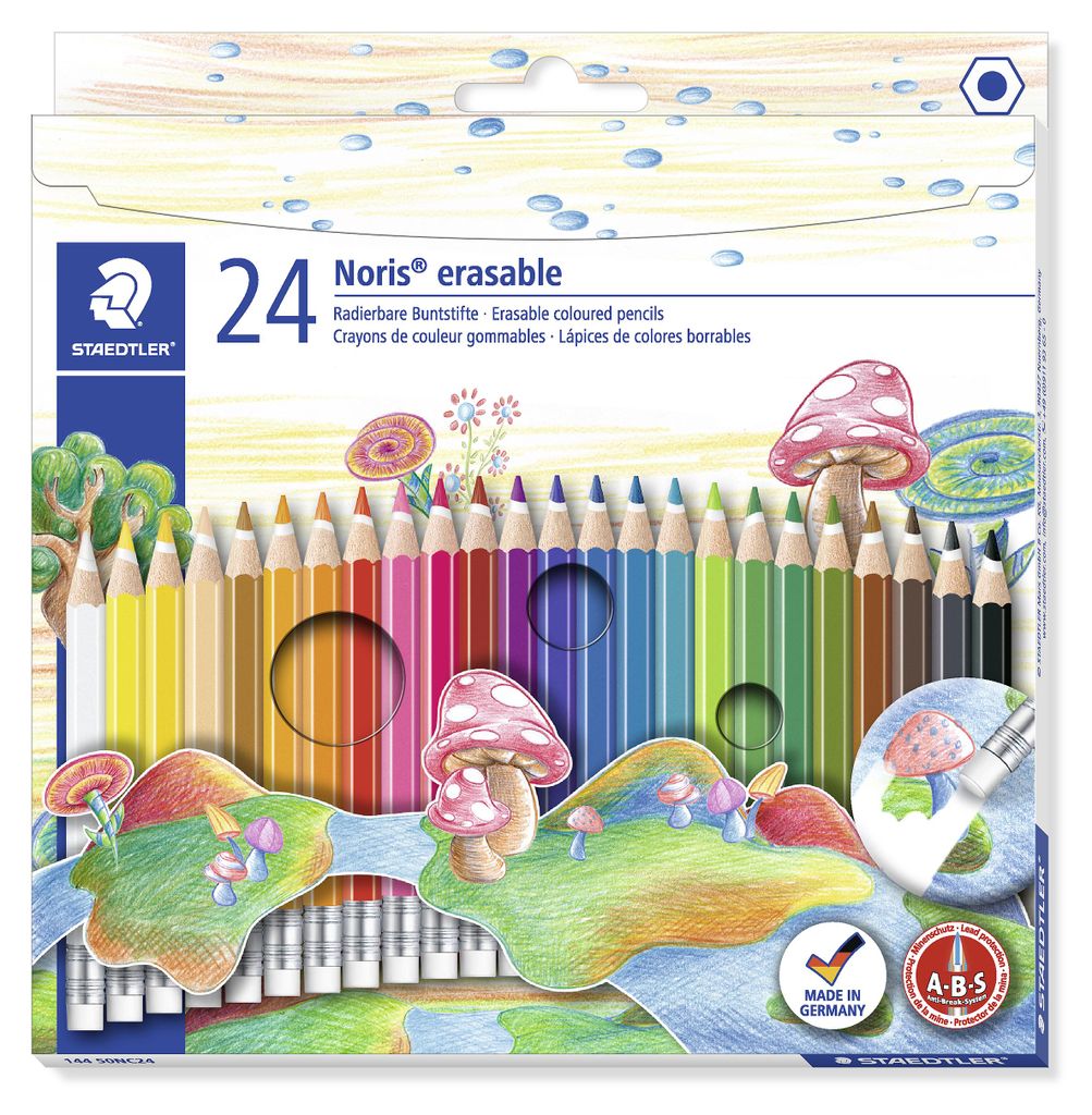 STAEDTLER Noris 144 50 radierbarer Buntstift Etui mit 24 Produktbild 