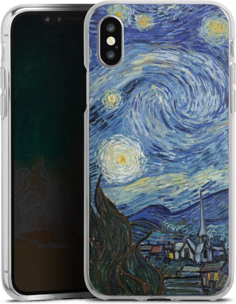 DeinDesign Handyhülle für Apple iPhone X Silikon Hülle Case Smartphone Schutzhülle Kunst The Starry Night