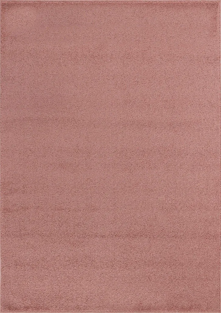 Tapis Couloir Poils Courts 80x250 Rose - Entretien Facile et Texture Lisse