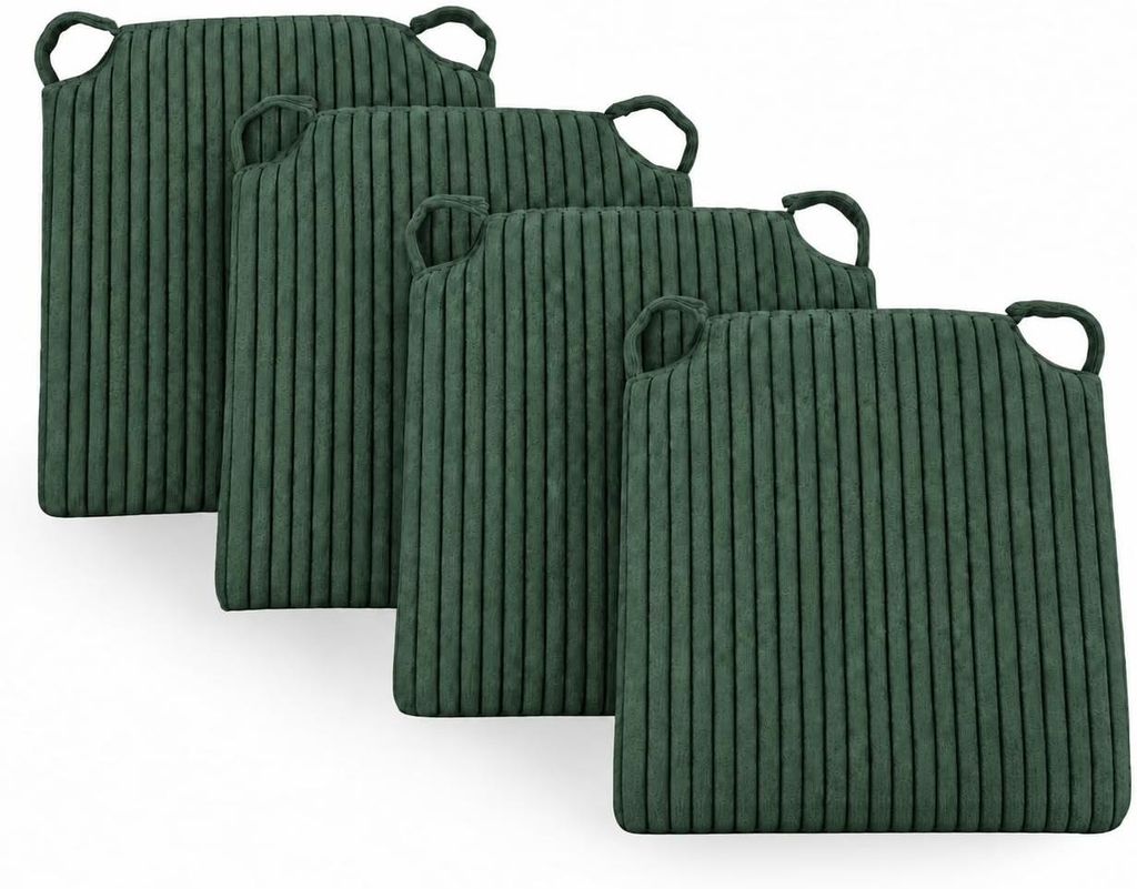 sunnypillow 4er Set Cord Stuhlkissen mit Klettverschluss - Produktbild 
