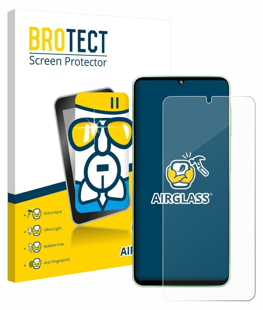 BROTECT Schutzglas für Samsung Galaxy F70e Schutzfolie Panzer Folie Glas Display Schutz klar