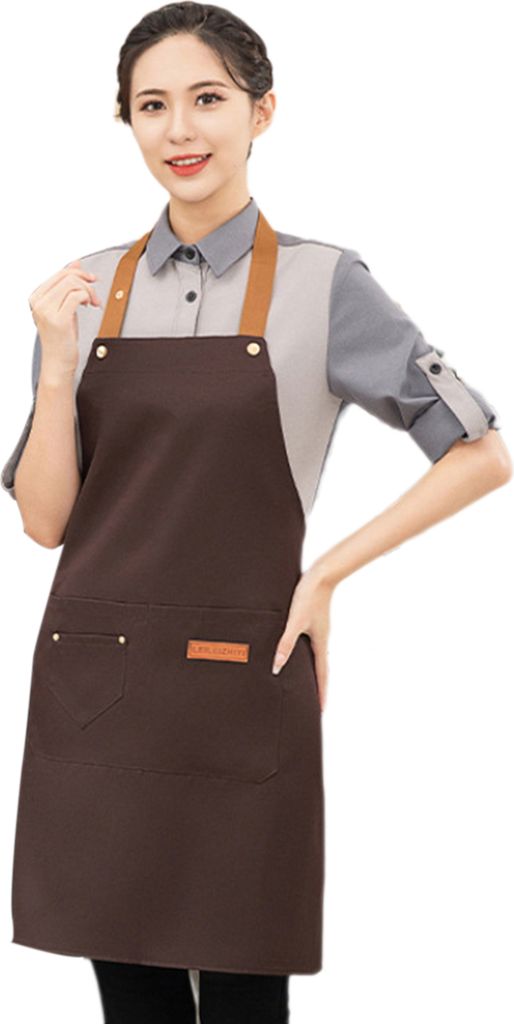 Wasserdichte Schürze für Männer und Frauen, verstellbare Länge, Taillenband, mehrere Taschen, Schürze für Küche, Grill, Restaurant, Bar, Caf...