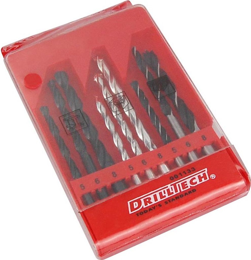 Bohrerset für Metall, Beton und Holz, 5, 6, 8 mm