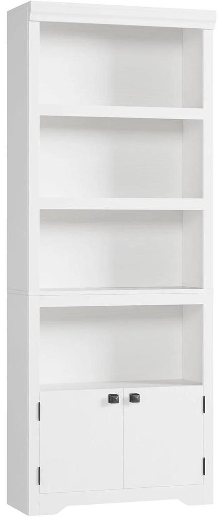 Bücherregal 5 Ebenen - Landhaus Bücherregal mit Schrank - 2 Produktbild 
