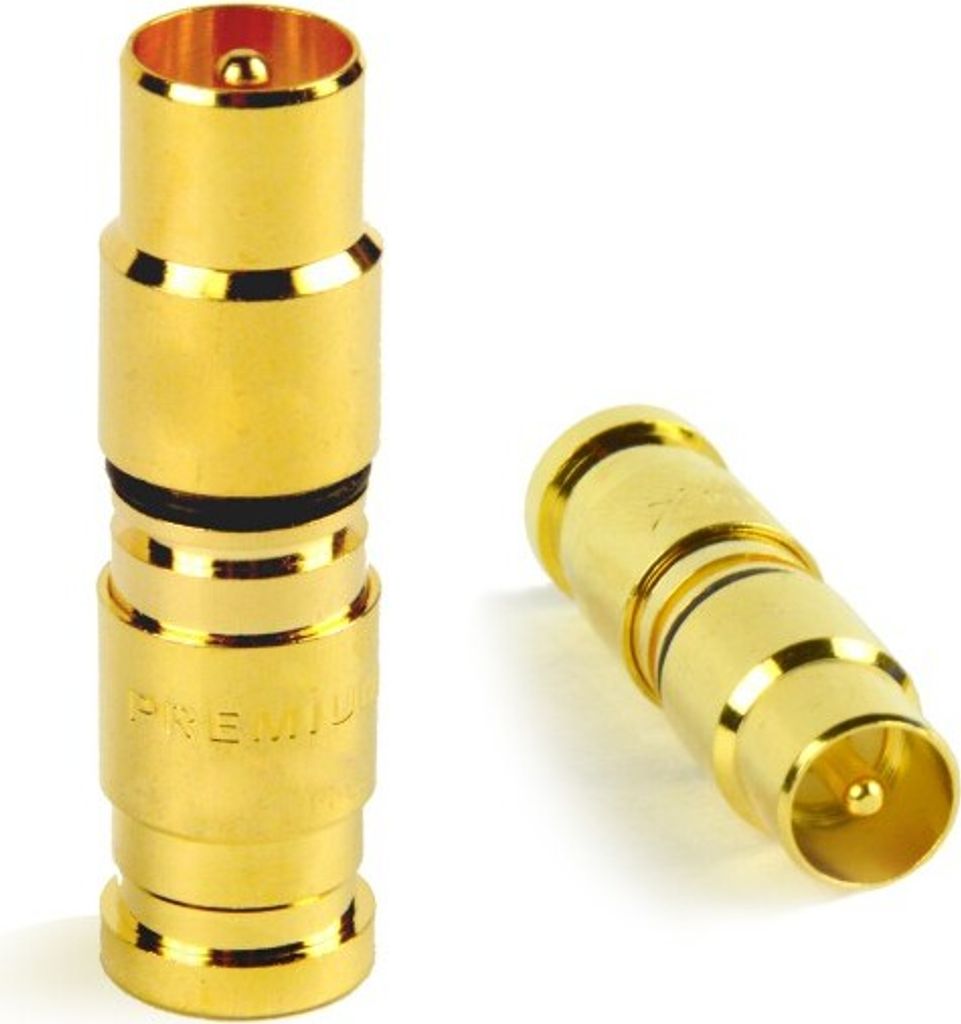 PremiumX Antennenstecker Kompressionsstecker Xcon TV-GM1 (Stecker) Vergoldet TV-Kompressionsstecker 7 bis 7,5mm für SAT Kabel Koaxialkabel 120db 1...