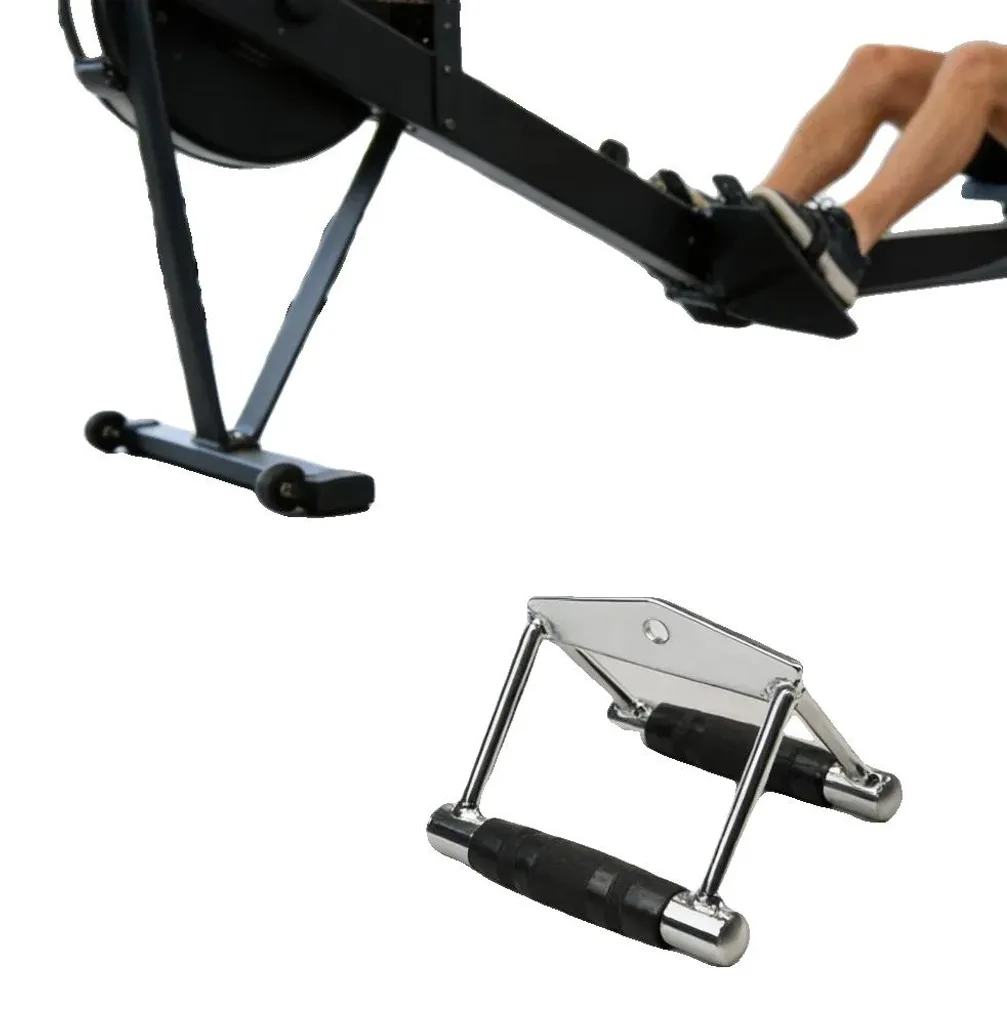 Accessoire de tirage pour rameur à barre en T et musculation du dos