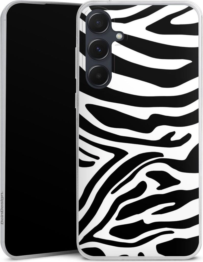 DeinDesign Slim Hülle für Samsung Galaxy A55 5G Silikon Case Ultra Dünn Handyhülle Animal-Look Animalprint Zebra