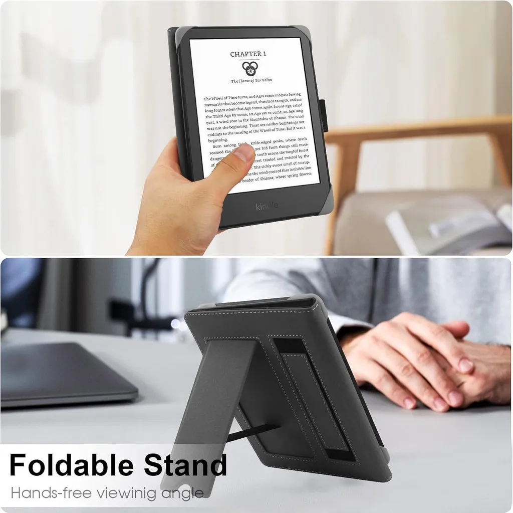 Custodia Ebook Reader 6-6.8'' Kindle e Kobo - Nero Elegante - 6
