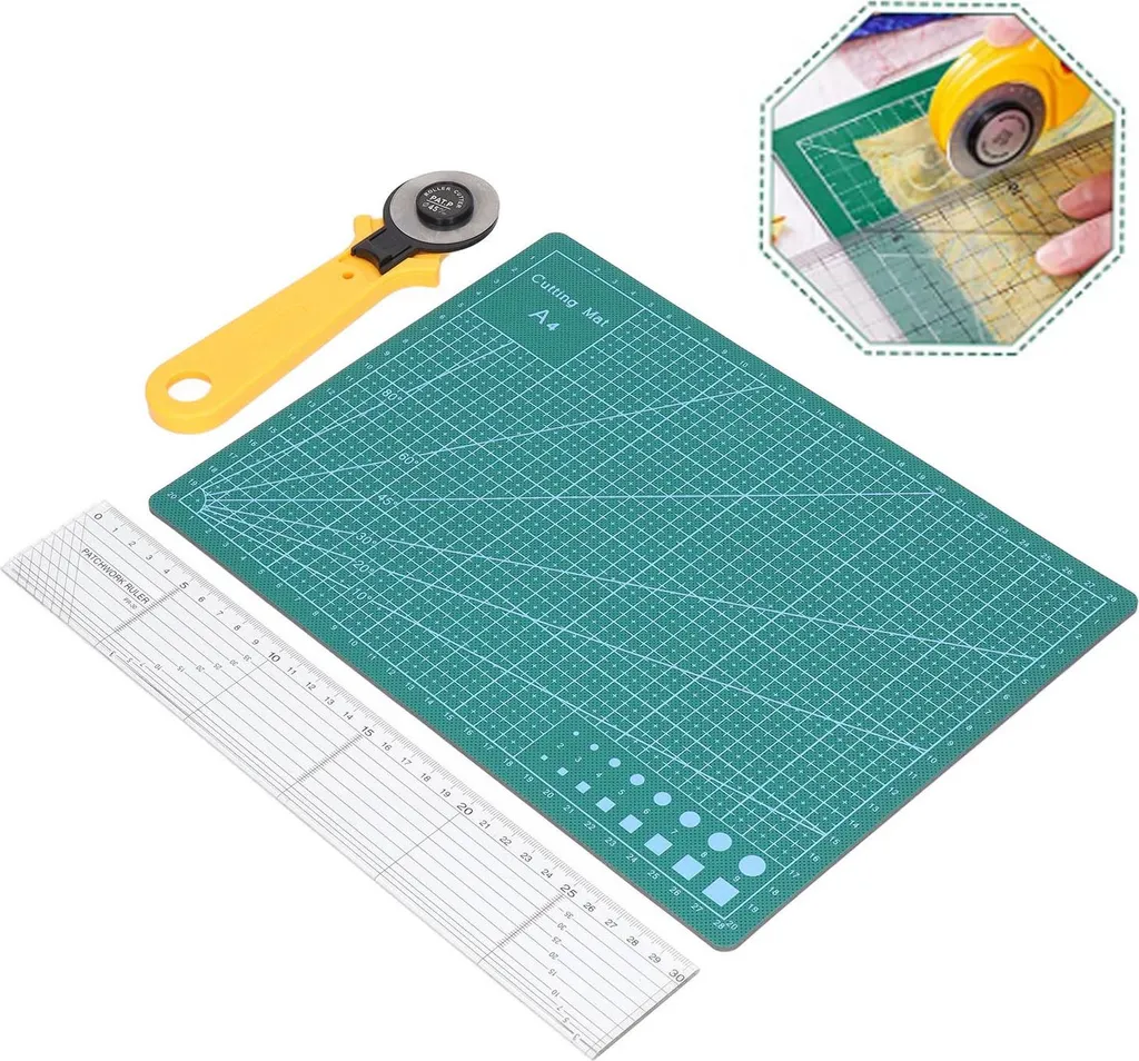 Set Tappetino da Taglio A4 Trasparente e Taglierina 45mm | Quilting - 4