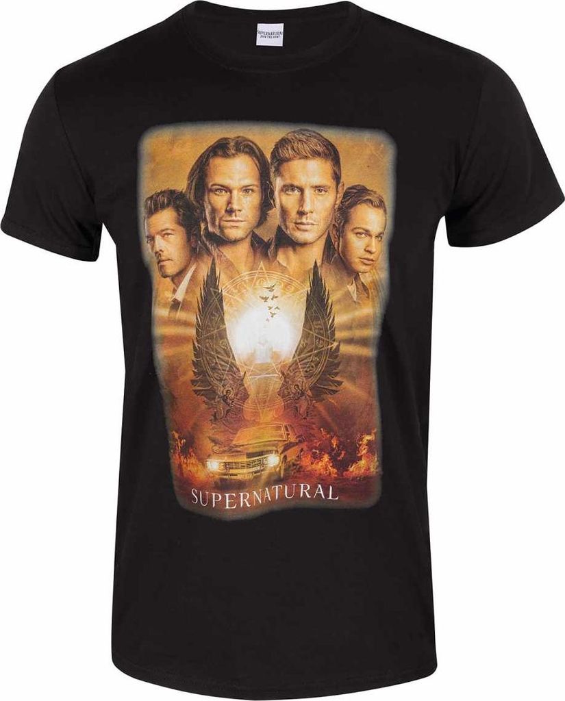 Supernatural - "Key Art" T-Shirt für Herren/Damen Uni HE2989 (S) (Schwarz)