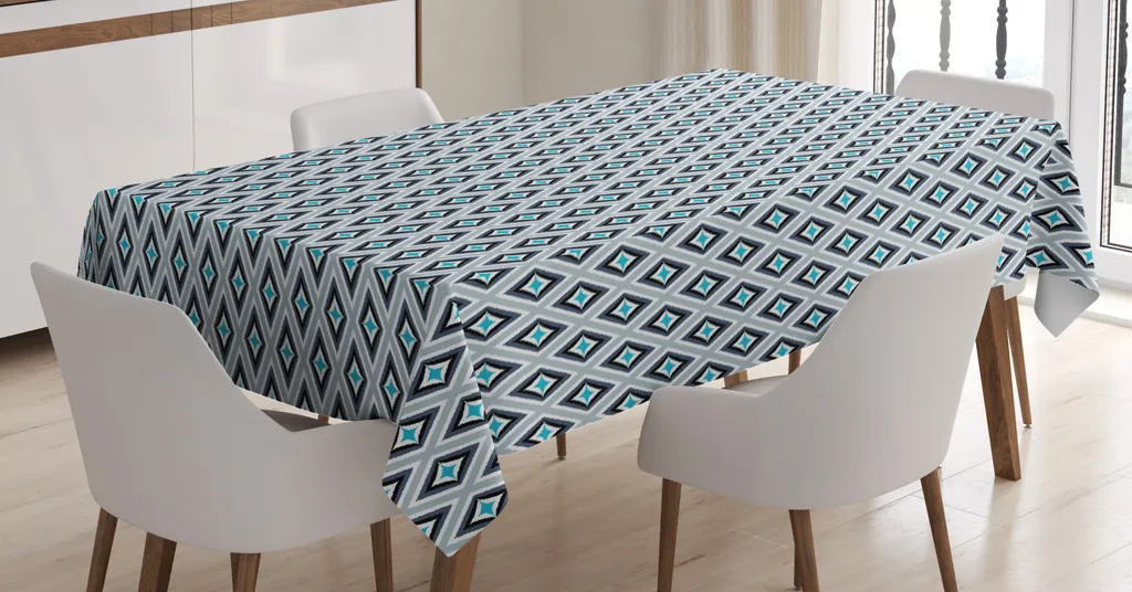 Abakuhaus Tovaglia Moderna 140x240: Design Diamante per Tavoli da 8