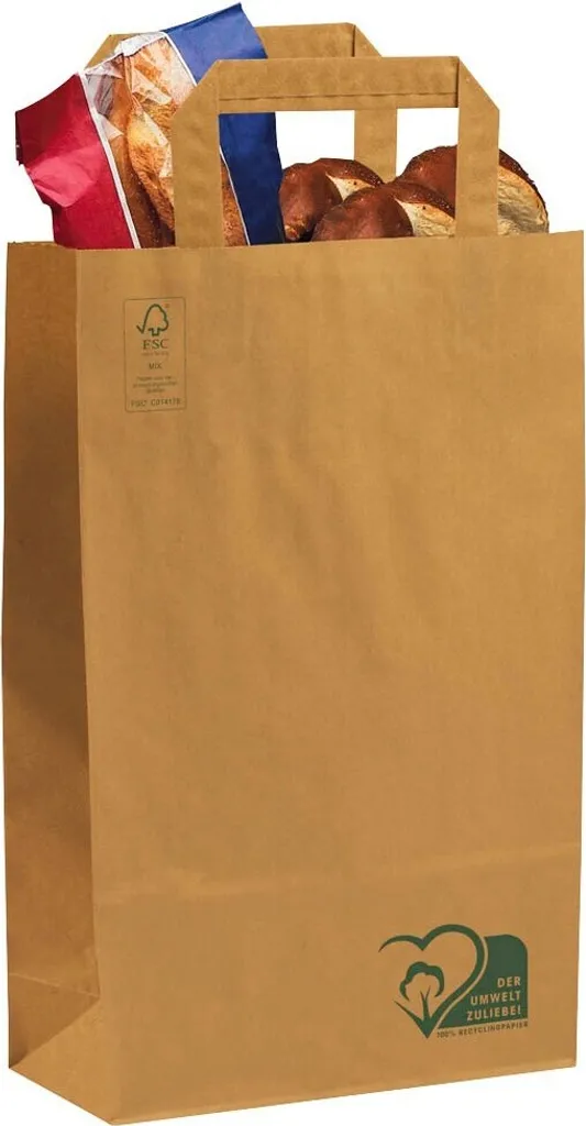 Sacs en papier kraft brun 22x36 cm - Lot de 50 pochettes biodégradables VP