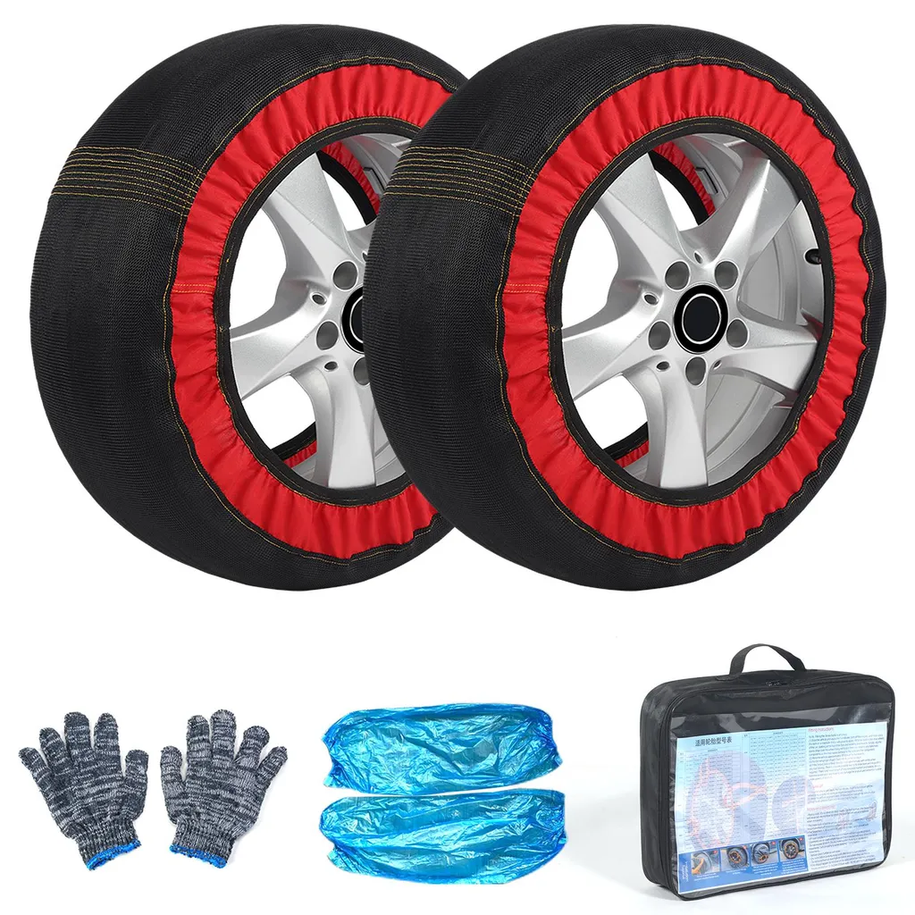 2 Chaussettes Neige Automobiles 6004 Haute Résistance pour Pneus Hiver