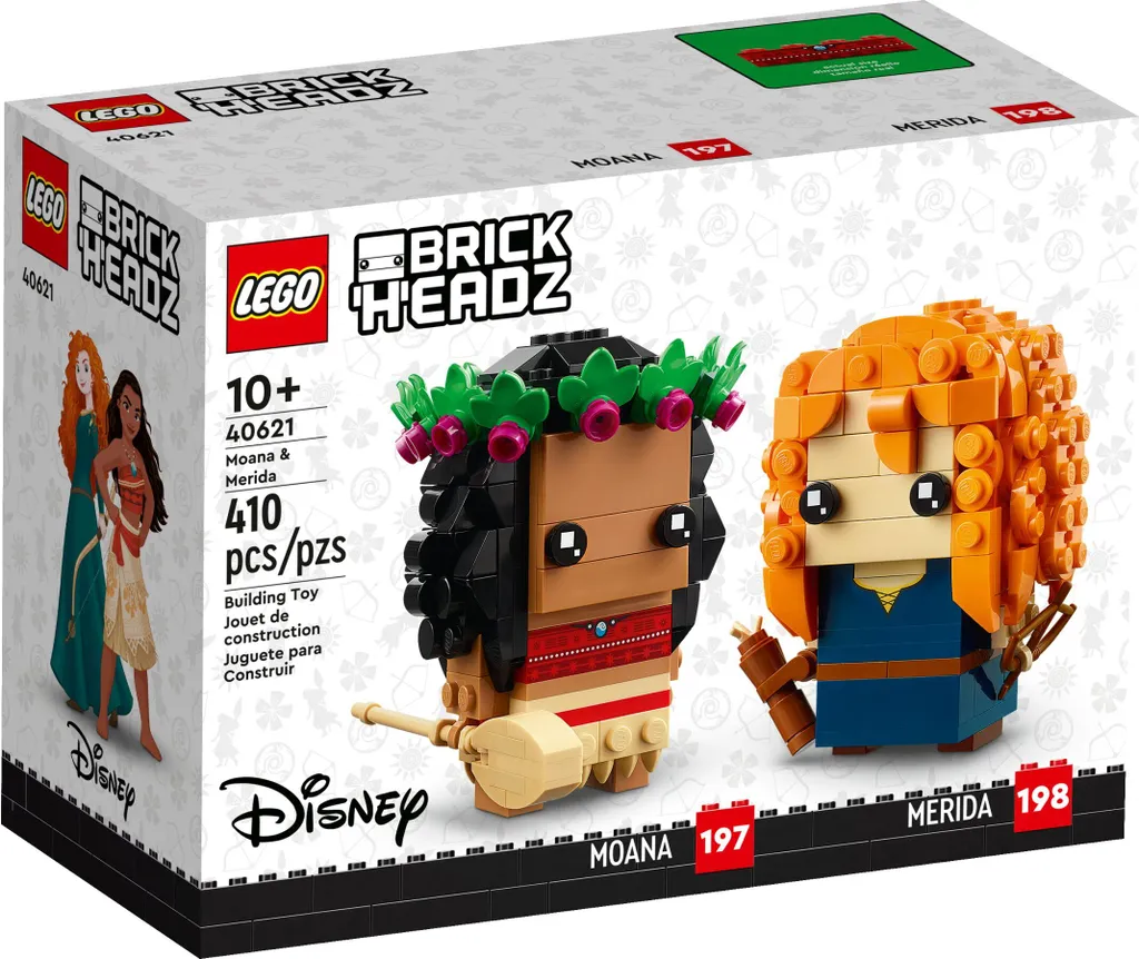 LEGO BrickHeadz 40621 Vaiana et Merida Disney : figurines de collection