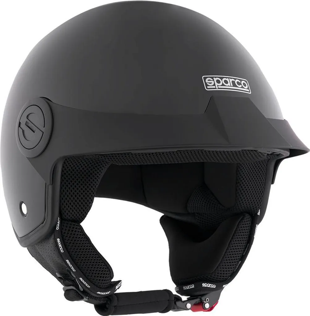 Casque Moto Sparco Confortable en ABS Noir Métallique avec Visière Taille L
