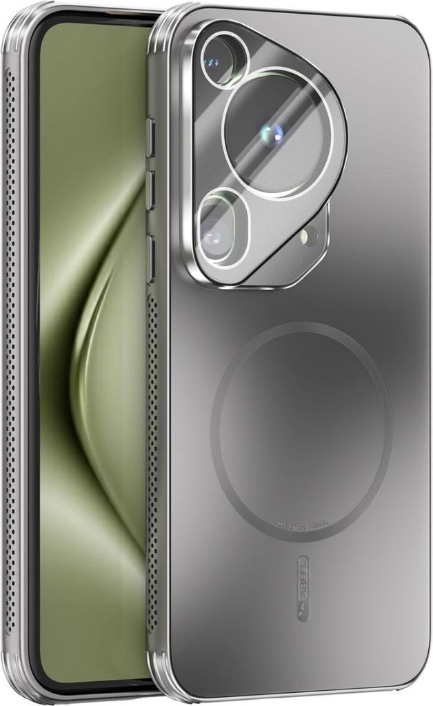 Matte PC TPU Hülle für Huawei Pura 70 Ultra Magnetische Handyhülle mit Linsenabdeckung und Wärmeableitung Stoßstange Grau