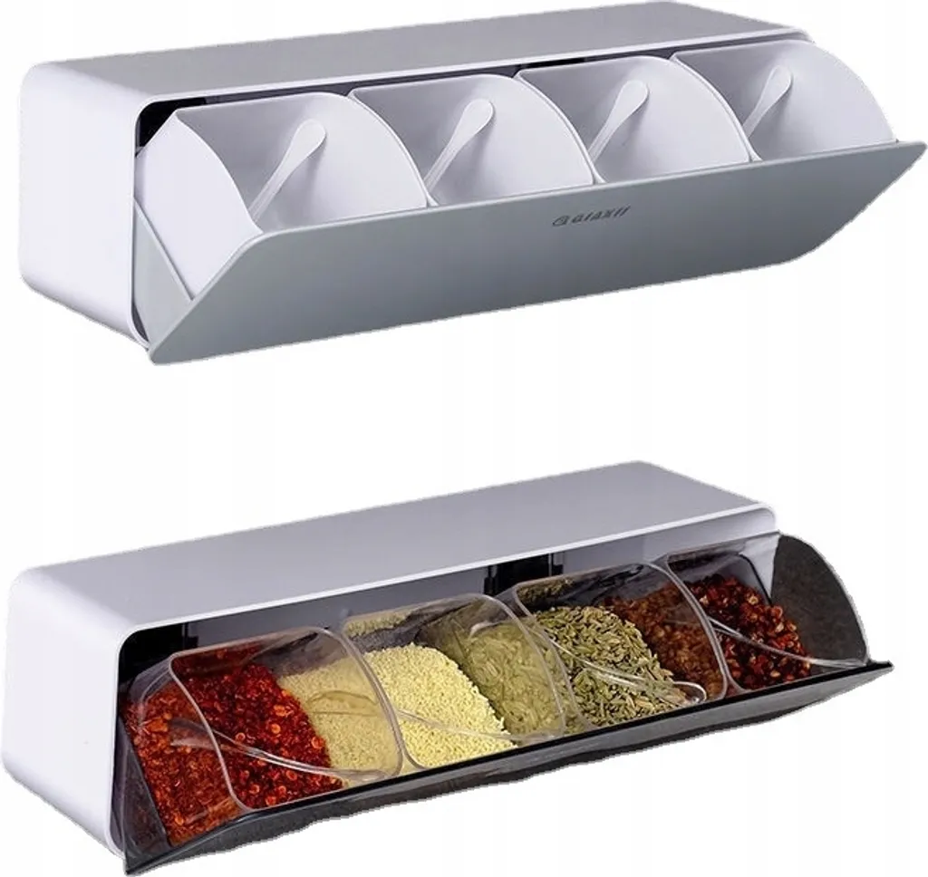 Dispenser Spezie Robusto 30cm: Organizzatore 8 Posti per Tavolo