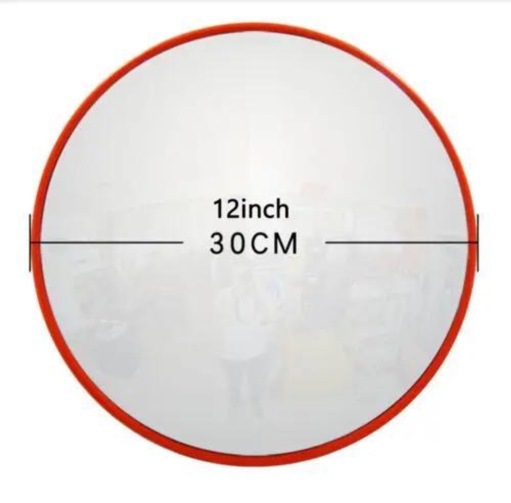 Verkehrsspiegel - Konvexer Straßenspiegel 30 cm - 130° Weitwinkel - Toter-Winkel-Spiegel - Bruchsicheres Polycarbonat