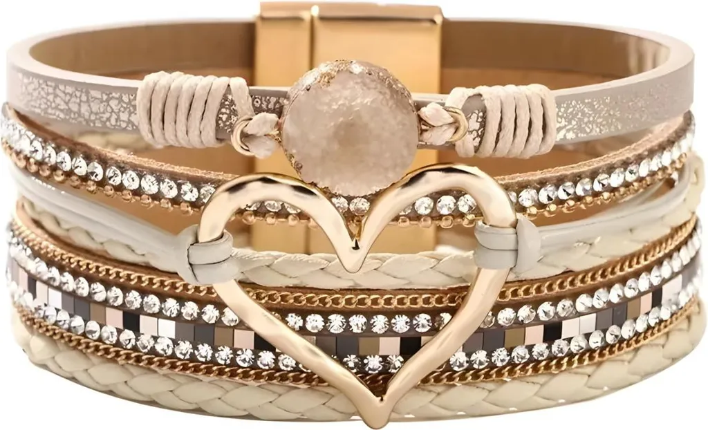 Bracciale AG 38810 Heart Beige Oro - Gioiello Donna Romantico