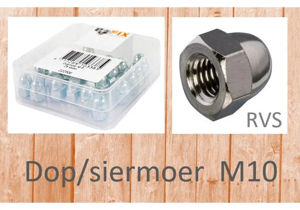 Écrou de Protection M10 Bofix contre la Rouille et les Blessures - Pack de 25