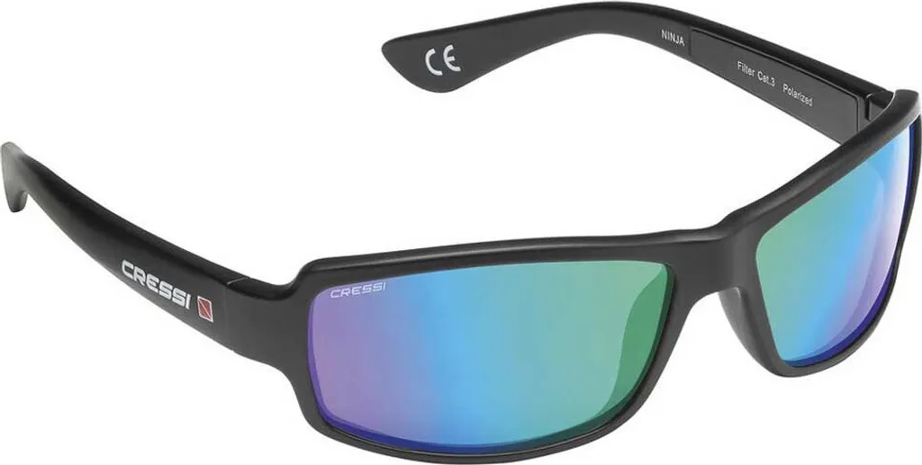 Cressi Ninja Occhiali Vela Galleggianti Lenti Verdi Polarizzate Specchiate