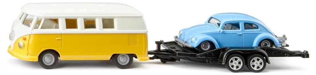 Siku VW T1 with trailer and VW Beetle, Zestaw modeli Zdjęcie produktu 
